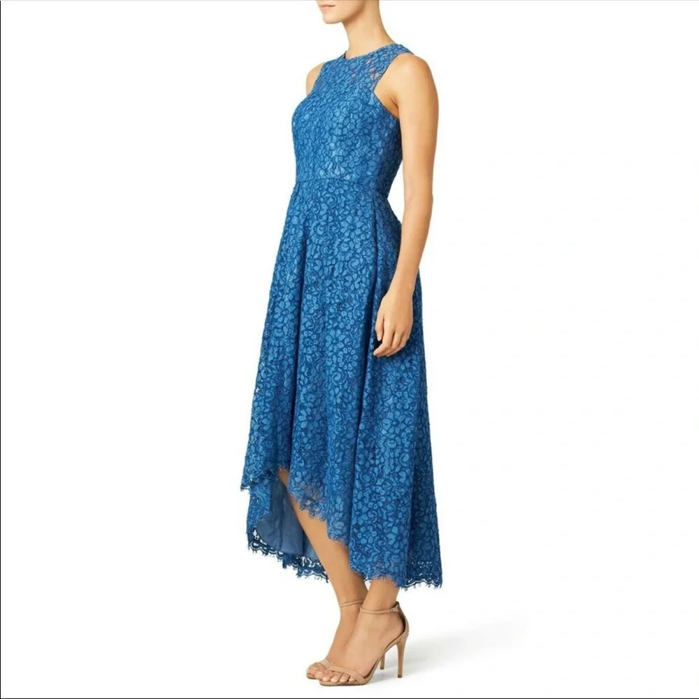 Shoshanna Midnight Coraline Blue Lace Dress, size 10